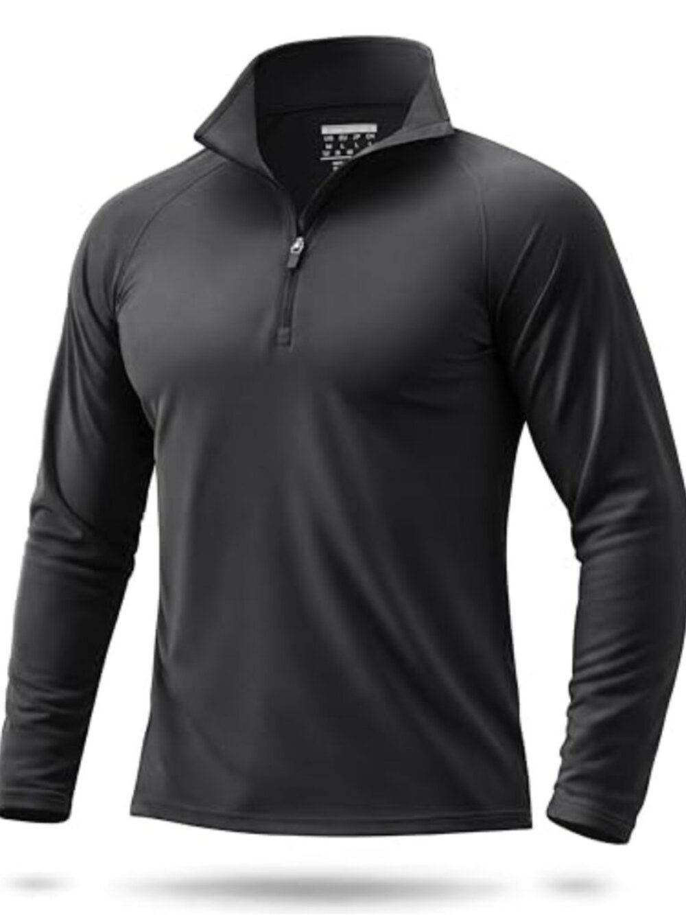 Men's UPF 50+ Quarter Zip Long Sleeve Golf Shirt Sun Protection